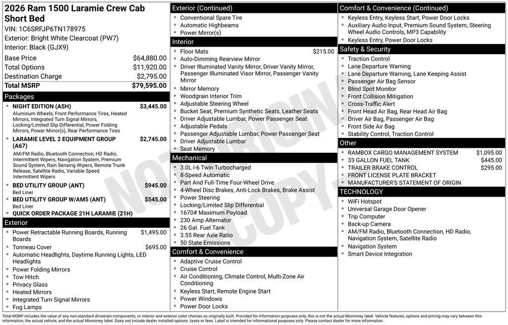 ram ram 1500 pickup 2026 1C6SRFJP6TN178975 image ram ram 1500 pickup 2026 1C6SRFJP6TN178975 image